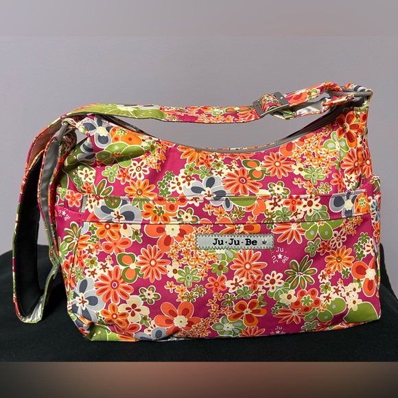 JUJUBE HoBo Be MACHINE WASHABLE Perky Floral DIAPER BAG